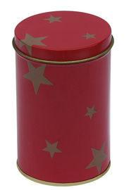 Chiny Czerwony kolor cyny herbaty kanistry, Okrągły herbaty Tin Box Z Dia72 x 112hmm dostawca